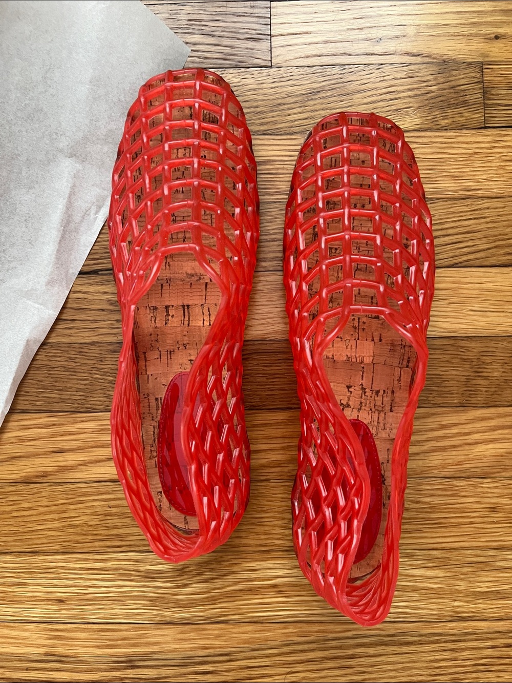 Jelly ballerina flats